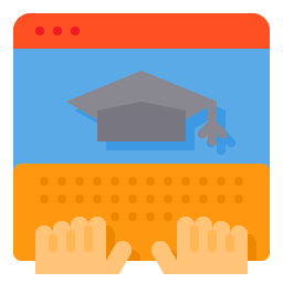 Online Learning Mortarboard Computer Learning Education